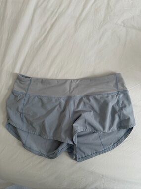 lululemon athletica Light Gray / Slate blue Women's Athletic Shorts